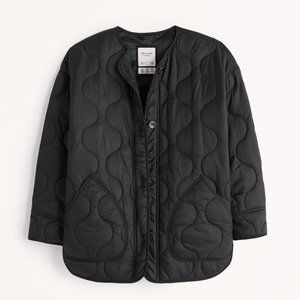 Abercrombie & Fitch Black Quilted Liner Jacket - XS